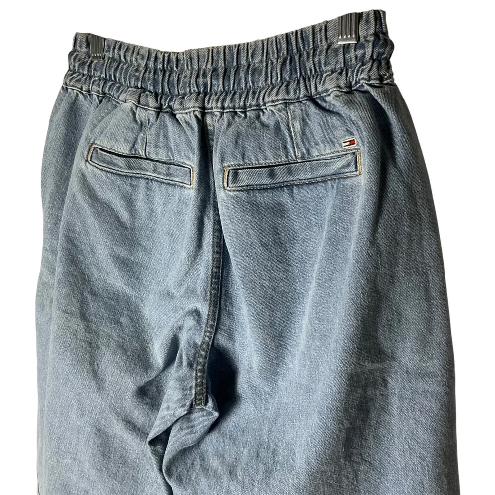 Tommy Jeans Denim Shorts Retro 90s Denim High-Rise Long Colorblock Streetwear XS